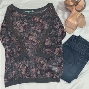Maurices sheer flowered top